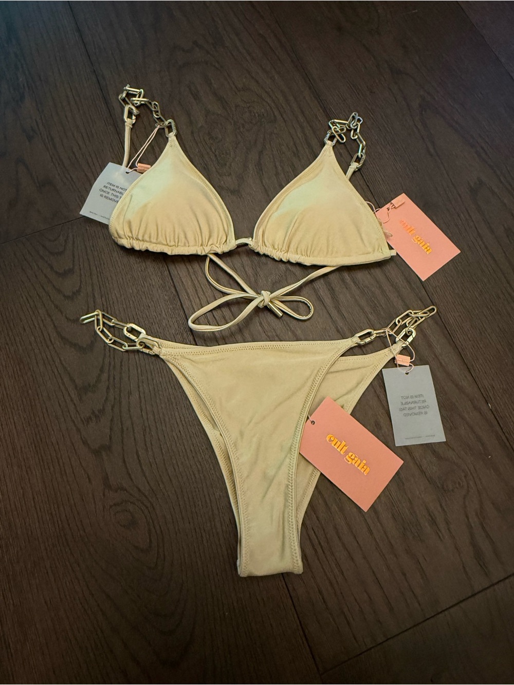 Cult Gaia chain bikini NWT S